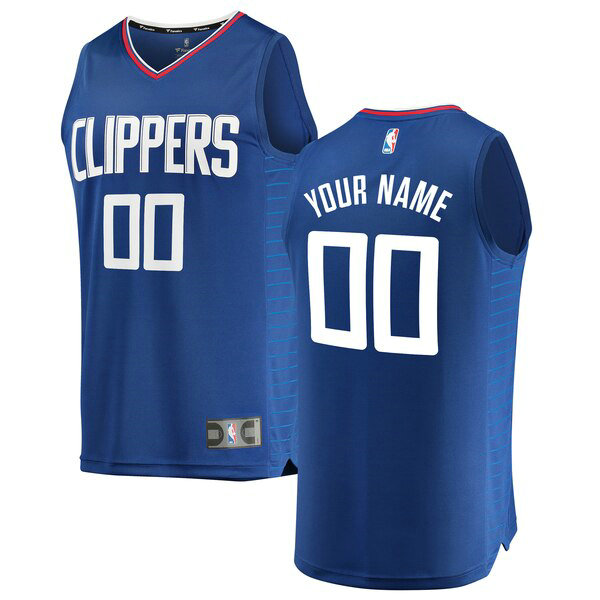 Camiseta Custom 0 Los Angeles Clippers Icon Edition Azul Hombre